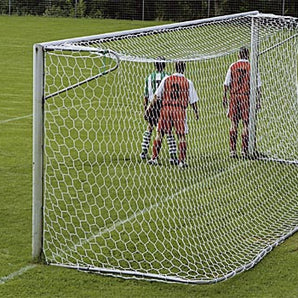 Huck Full Size Continental Football Goal Net Pair - Hexagonal Mesh - 3.5mm Diameter (Net Only)