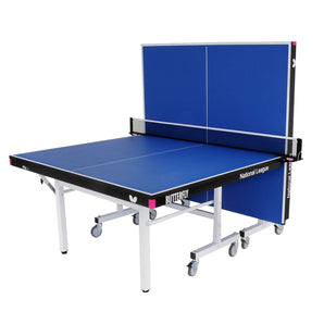 Butterfly National League 25 Indoor Table Tennis Table Includes Butterfly Clip net/post set, 2 reverse sponge bats and 3 balls.