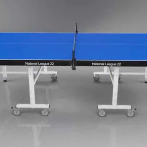 Butterfly National League 22 Indoor Table Tennis Table Includes Butterfly Clip net/post set, 2 reverse sponge bats and 3 balls.