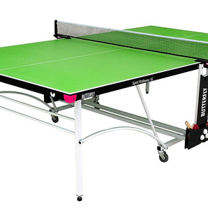 Butterfly Spirit 16 Indoor Table Tennis Table GREEN Includes Butterfly Clip net/post set, 2 reverse sponge bats and 3 balls.