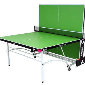 Butterfly Spirit 16 Indoor Table Tennis Table GREEN Includes Butterfly Clip net/post set, 2 reverse sponge bats and 3 balls.