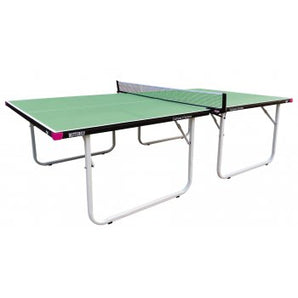 Butterfly Compact 19 Outdoor Wheelaway Table Tennis Table Includes full size protective cover, Butterfly Outdoor net and post set and 2 outdoor polypropylene bats with reversed rubber and 3 quality practice balls.