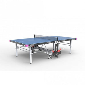 Butterfly Spirit 18 Outdoor Rollaway Table Tennis Table Includes protective cover, Butterfly Outdoor net and post set and 2 outdoor polypropylene bats with reversed rubber and 3 quality practice balls.