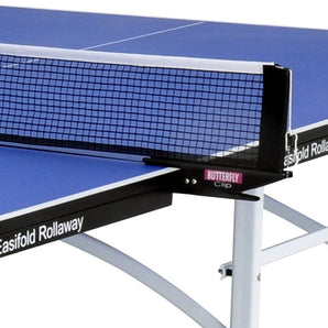 Butterfly Easifold Indoor Table Tennis Table Includes Butterfly Clip net/post set, 2 reverse sponge bats and 3 balls.