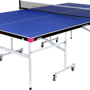 Butterfly Fitness Rollaway Indoor Table Tennis Table Includes 2 reverse sponge bats and 3 practice quality balls