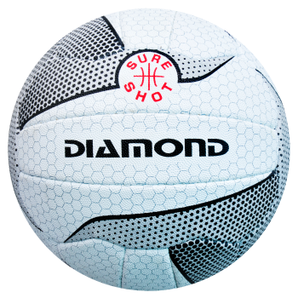 Sure Shot Diamond Match Netball Size 5 - White - Quantity Options.