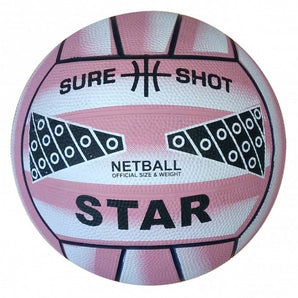 Sure Shot Star Pink Training Netball Size 4 or 5 - Quantity Options. Sold By Alliance Sports Innovation.