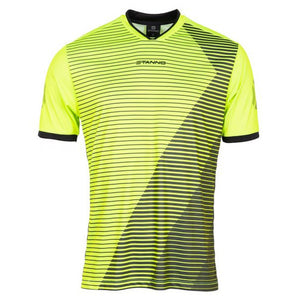 Stanno Rush Short Sleeve Football Shirt - Neon Yellow/Black