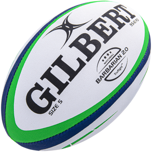 Gilbert Rugby Barbarian Match Ball - Blue / Green  Size 5