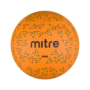 Mitre Oasis 18 Panel Netball - Orange Size Options