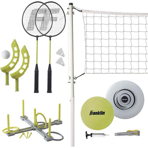 Franklin Fun 5 Combo Complete Set Garden Game - Badminton, Volleyball, Flip Toss, Ring Toss and Flying Disc