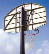 Sure Shot U Just Basketball Unit with EB Backboard and Pole Padding - Full-size unit with a height adjustment system that allows height to be set up to the official 10’ - Sold By Alliance Sports Innovation.