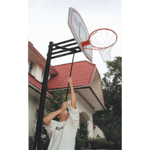 Sure Shot Quick Adjust Basketball Unit With Coloured Backboard and Pole Padding Sold By Alliance Sports Innovation.