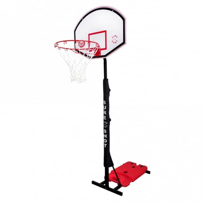 Basketball Ramp Sure Shot Easi Shot Portable Basketball Hoop and Stand, White Backboar ...