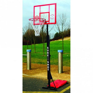 Sure Shot Easi Shot Portable Basketball Hoop and Stand, Acrylic Backboard, Adjustable 1.2 m to 3.05 m Official Height With Pole Padding Sold By Alliance Sports Innovation.