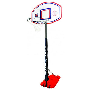 Sure Shot Hot Shot Portable Basketball Hoop and Stand, White Backboard, Adjustable 1.2 m to 3.05 m Official Height with Pole Padding Sold By Alliance Sports Innovation.