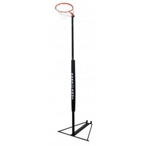 Sure Shot 502 Transportable Netball Unit with Pole Padding. Sold By Alliance Sports Innovation.