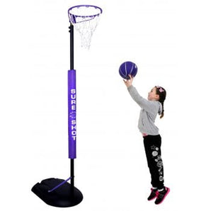 Sure Shot 66503 Goal Shot Netball Unit with Pole Padding Purple (Inc Ball and Pump Option)..  Sold By Alliance Sports Innovation.