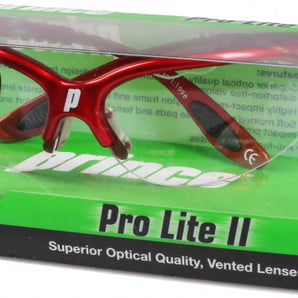 Prince Pro Lite II Squash Eyewear Colour Option: White or Red. Sold By Alliance Sports Innovation