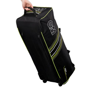 Gunn & Moore 707 Wheelie Bag - Black/ Neon Yellow