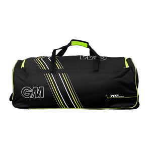 Gunn & Moore 707 Wheelie Bag - Black/ Neon Yellow