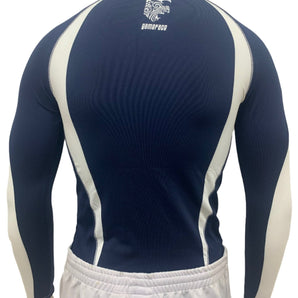 Alliance Sports Junior Compression Baselayer Long Sleeve Top - Navy White