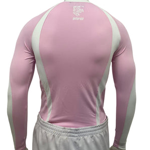 Alliance Sports Junior Compression Baselayer Long Sleeve Top - Pink White