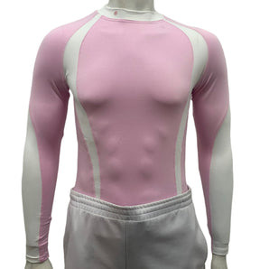 Alliance Sports Junior Compression Baselayer Long Sleeve Top - Pink White