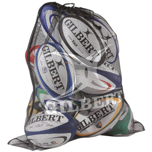 Gilbert Fine Mesh Rugby Ball Bag holds up to 12 Balls. Sold by Alliance Sports Innovation