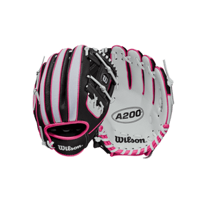 Wilson A200-WB A200 Youth 10in Baseball Glove - White / Black / Pink.  Sold by Alliance Sports Innovation