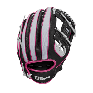 Wilson A200-WB A200 Youth 10in Baseball Glove - White / Black / Pink.  Sold by Alliance Sports Innovation