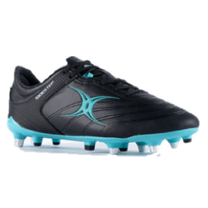 Gilbert Rugby Sidestep X15 6 Stud Boots Black Aqua