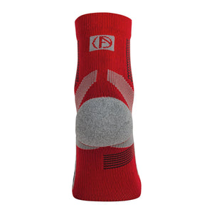 Absolute 360: Performance Running Socks: Quarter: Red / Black