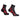 Absolute 360: Performance Running Socks: Quarter: Black / Red