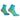 Absolute 360: Performance Running Socks: Quarter: Turquoise / Lime