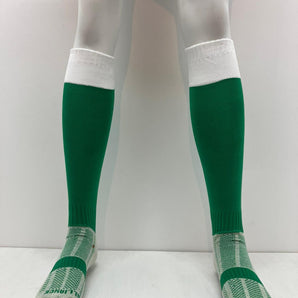 Alliance Elite Sports Socks - Emerald Green with White Turnover Junior UK 12-2, Size UK 3-6 or UK 6-11