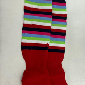 Alliance Elite Sports Socks - Narrow Hooped Multi-Coloured Size UK 3-6 or UK 6-11