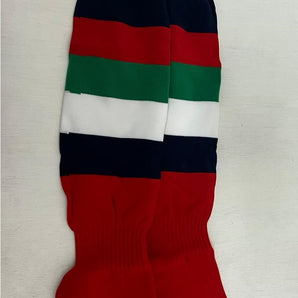 Alliance Elite Sports Socks - Wide Hooped Multi-Coloured Size UK 3-6 or UK 6-11