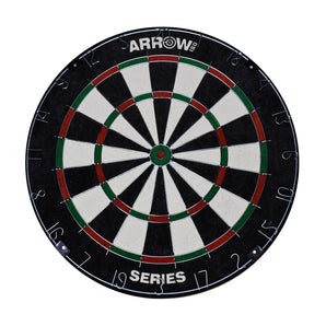 Arrow180 Bristle Dartboard Cabinet Set + 2 FREE sets of 18g steel darts