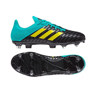 Adidas Malice Rugby Soft Ground Training Boot - Black/Aqua