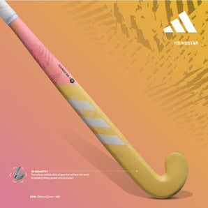 Adidas Youngstar 9 Junior Hockey Stick - Yellow/Pink