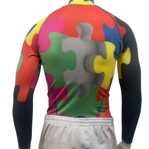 Alliance Sports Elite Compression Baselayer Long Sleeve Top - Jigsaw Design