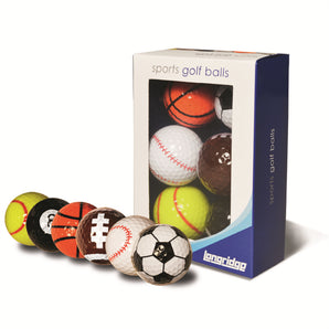 Longridge Golf Novelty Sports Balls 6Pk