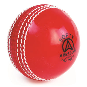 Aresson Softy Trainer Junior Cricket Ball 4.75oz RED Qty: 6 or 24.  Sold By Alliance Sports Innovation