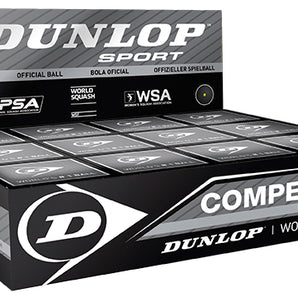 Dunlop Competition Squash Balls (12 ball pack)