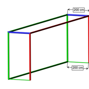 Full size Box Style Small Mesh Football Goal Net Pair - 4mm Diameter