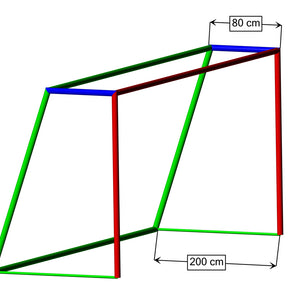 Huck Full Size Continental Football Goal Net Pair - Hexagonal Mesh, Chequered Pattern - 3.5mm Mesh