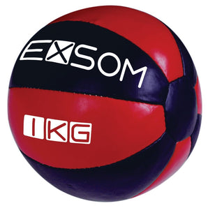 Exsom Leather Medicine Ball - Weight Options: 1kg, 3kg, 5kg. Sold by Alliance Sports Innovation