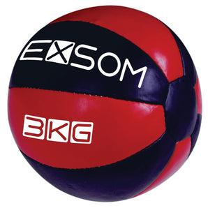 Exsom Leather Medicine Ball - Weight Options: 1kg, 3kg, 5kg. Sold by Alliance Sports Innovation