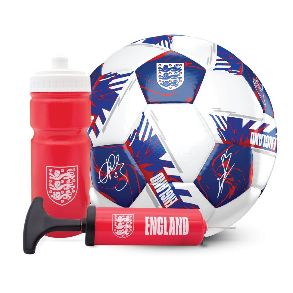 Team Merchandise England Football Signature Gift Set - Ball , Bottle and Pump